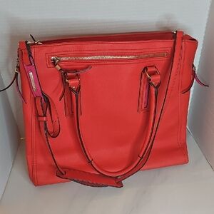 Stella & Dot Vibrant Red Tote Bag